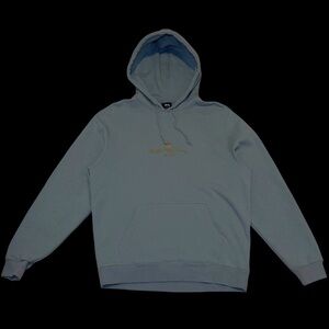 Vintage Y2K Stussy Hoodie Mens Blue Crown Size Medium